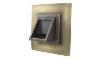 Black Oak Foundry Short Square Scupper with Square Backplate | Oil Rubbed Bronze Finish | S56-ORB | S69-Square-1-ORB