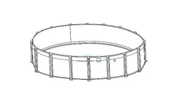 24' Round Pristine Bay Above Ground Pool Sub-Assembly | 52" Wall | 5-4624-129-52D