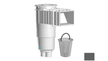 AquaStar Flow Star Skimmer with Flush Face 4" Extension, Float Assembly, Basket, Lid and Collar with 9" Ultra Basket | Dark Gray | SKR14105-L