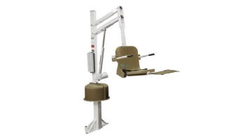 Aqua Creek Spa Lift Ultra | No Anchor | White Powder Coat with Tan Seat | F-005SLU-T