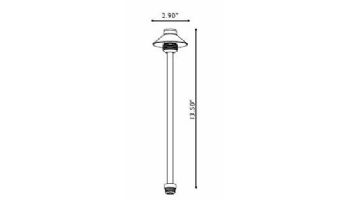 FX Luminaire DP 20W Path Light | Copper | 12'' Riser | DP-LED20W-12R-CU