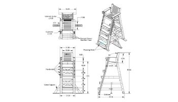 SR Smith Sentry 66" Lifeguard Chair with Center Supports | SLGC-66-S