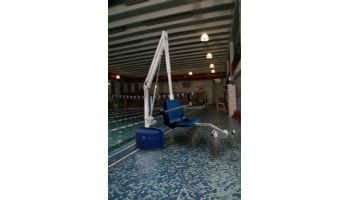 Aqua Creek Revolution Pool Lift | No Anchor | White Powder Coat with Gray Seat | F-702RLNA-G