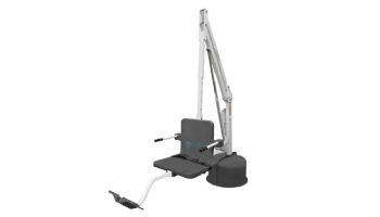 Aqua Creek Revolution Deep Draft Pool Lift | No Anchor | White Powder Coat with Gray Seat | F-702RLNA-DD-G