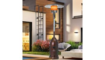 Lava Heat Italia Roma Pro T-Line Commercial Patio Heater | Dome Style 7-Foot | Heritage Bronze Natural Gas | TL7RMPBRLP