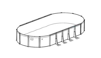 Chesapeake 10' x 15' Oval Above Ground Pool | Basic Package 54" Wall | 182218