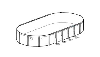 Pristine Bay 18' x 33' Oval Above Ground Pool | Basic Package 52" Wall | 182252