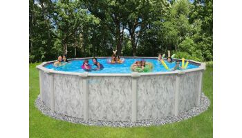 St. Kitts 18' Round 54" Above Ground Pool with 8" Resin Top Rails | NB19718