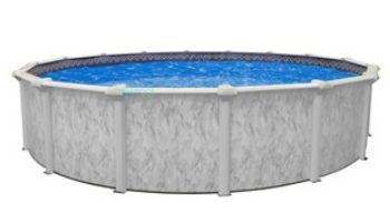 St. Kitts 15_#39; Round 54_quot; Above Ground Pool with 8_quot; Resin Top Rails | NB19715