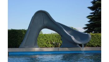 Global Pool Products Splash Swimming Pool Slide | Right Turn | Grey | GPPSSP-GREY-R