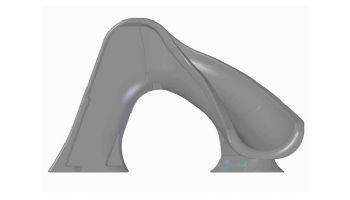 Global Pool Products Splash Swimming Pool Slide | Right Turn | Gray | GPPSSP-GREY-R