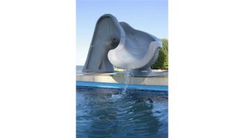 Global Pool Products Splash Swimming Pool Slide | Right Turn | Gray | GPPSSP-GREY-R