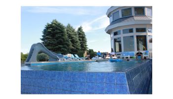 Global Pool Products Splash Swimming Pool Slide | Right Turn | Gray | GPPSSP-GREY-R