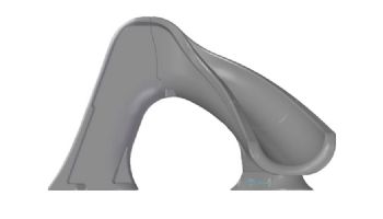 Global Pool Products Splash Swimming Pool Slide | Right Turn | Gray | GPPSSP-GREY-R