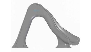 Global Pool Products Tidal Wave Slide with LED Light | Right Turn | Gray | GPPSTW-GREY-R-LED