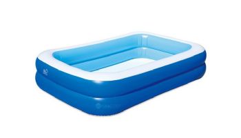 Blue Wave Inflatable Family Swimming Pool with Cover | 8.5' x 5.75' Rectangular 22" Deep | NT6123