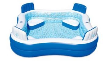 Blue Wave Inflatable Family Swimming Pool with Cover | 8.5' x 5.75' Rectangular 22" Deep | NT6123