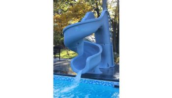 Global Pool Products Tsunami Swimming Pool Slide | Gray | GPPSTS-GREY