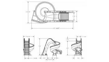 Global Pool Products Tsunami Swimming Pool Slide | Gray | GPPSTS-GREY