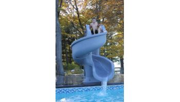 Global Pool Products Tsunami Swimming Pool Slide with LED Light | Grey | GPPSTS-GREY-LED