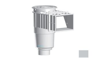 AquaStar Flow Star Standard Skimmer with Flush Face 4" Extension, Float Assembly, Basket, Lid, Collar and 4" Socket Sump | Light Gray | SKR14103D