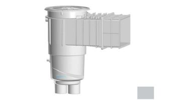 AquaStar Flow Star Water Bonded Skimmer with Flush Face 4" Extension, Float Assembly, Basket, Lid and Collar | Light Gray | SKR3203