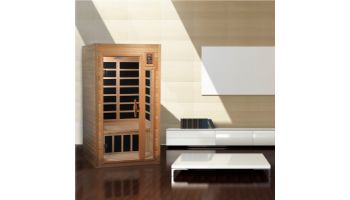 Golden Designs Barcelona Select Elite 1-2 Person Near Zero FAR Infrared Sauna | Hemlock | GDI-6106-01 ELITE