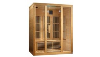 Golden Designs Maxxus Bellevue Edition 3-Person Low EMF FAR Infrared Carbon Sauna | Hemlock | MX-J306-01