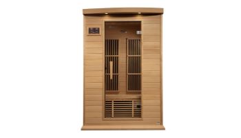 Golden Designs Maxxus 2-Person Near Zero EMF FAR Infrared Carbon Sauna | Hemlock | MX-K206-01-ZF