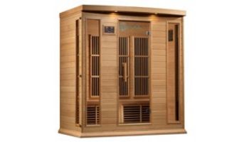 Golden Designs Maxxus 4-Person Near Zero EMF FAR Infrared Carbon Sauna | Hemlock | MX-K406-01-ZF