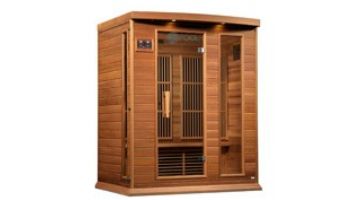 Golden Designs Maxxus 3-Person Near Zero EMF FAR Infrared Carbon Sauna | Red Cedar | MX-K306-01-ZF CED