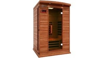 Golden Designs Maxxus 2-Person Full Spectrum Near Zero EMF FAR Infrared Carbon Sauna | Red Cedar | MX-M206-01-FS CED