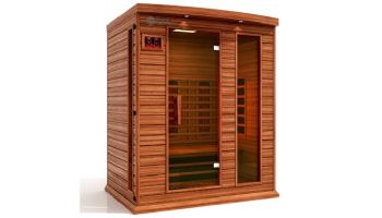 Golden Designs Maxxus 3-Person Full Spectrum Near Zero EMF FAR Infrared Carbon Sauna | Red Cedar | MX-M306-01-FS CED