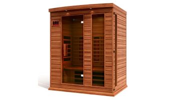 Golden Designs Maxxus 3-Person Full Spectrum Near Zero EMF FAR Infrared Carbon Sauna | Red Cedar | MX-M306-01-FS CED