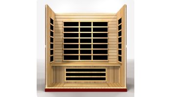 Golden Designs Dynamic Grande Madrid 4-Person Low EMF FAR Infrared Sauna | Hemlock | DYN-6410-01