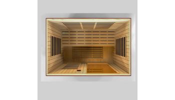 Golden Designs Dynamic Grande Madrid 4-Person Low EMF FAR Infrared Sauna | Hemlock | DYN-6410-01