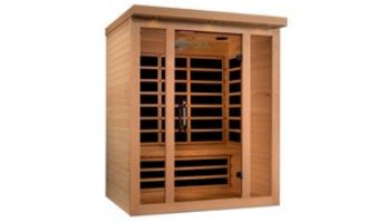Golden Designs Dynamic Vila 3-Person Ultra-Low EMF FAR Infrared Sauna | Hemlock | DYN-6315-02