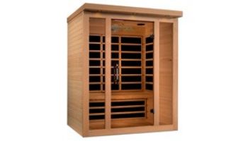 Golden Designs Dynamic Vila 3-Person Ultra-Low EMF FAR Infrared Sauna | Hemlock | DYN-6315-02 | DYN-6315-02 Elite