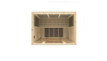 Golden Designs Dynamic Vila 3-Person Ultra-Low EMF FAR Infrared Sauna | Hemlock | DYN-6315-02 | DYN-6315-02 Elite