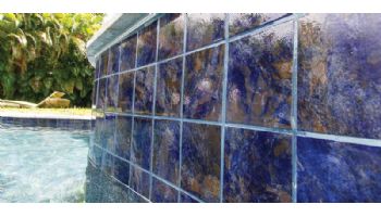 National Pool Tile Coral 6x6 Series Bullnose Tile | Rustic Blue | CRL-RUSTIC SBN
