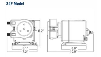 Stenner Peristaltic Metering Pumps S Fixed Series | 150 GPD 120V/60Hz USA 3/8" White Tubing 25 PSI | S4F5XAA3012