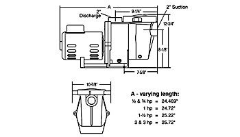 Pentair WhisperFlo 1HP Standard Efficiency Full Rated Pool Pump 115-230V | WF-4 | 011580