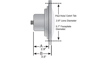 Halco Lighting ProLED RGBW Color LED Spa Light Fixture | 12V 4W 50' Cord | FLCWS-12-50