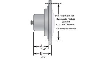 Halco Lighting ProLED White LED Pool Light Fixture Retrofits SwimQuip Niche | 12V 58W 50' Cord | FLWP-12-5-50-SQ