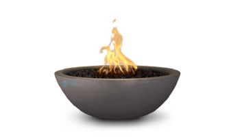 The Outdoor Plus 27" Sedona Concrete Fire Bowl | 12V Electronic Ignition - Natural Gas | Chestnut | OPT-27RFOE12V-CST-NG