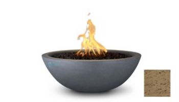 The Outdoor Plus 27" Sedona Concrete Fire Bowl | 12V Electronic Ignition - Natural Gas | Natural Gray | OPT-27RFOE12V-NGY-NG