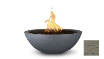 The Outdoor Plus 27_quot; Sedona Concrete Fire Bowl | 12V Electronic Ignition - Natural Gas | Moss Stone | OPT-27RFOE12V-RMS-NG