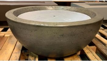 The Outdoor Plus 27" Sedona Concrete Fire Bowl | 12V Electronic Ignition - Natural Gas | Moss Stone | OPT-27RFOE12V-RMS-NG