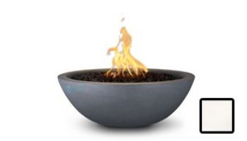 The Outdoor Plus 27_quot; Sedona Concrete Fire Bowl | 12V Electronic Ignition - Natural Gas | Pearl | OPT-27RFOE12V-MPR-NG