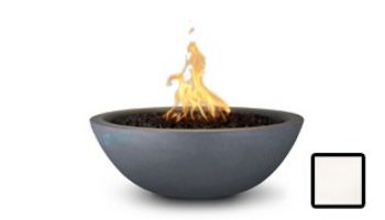 The Outdoor Plus 27" Sedona Concrete Fire Bowl | 12V Electronic Ignition - Natural Gas | Natural Gray | OPT-27RFOE12V-NGY-NG